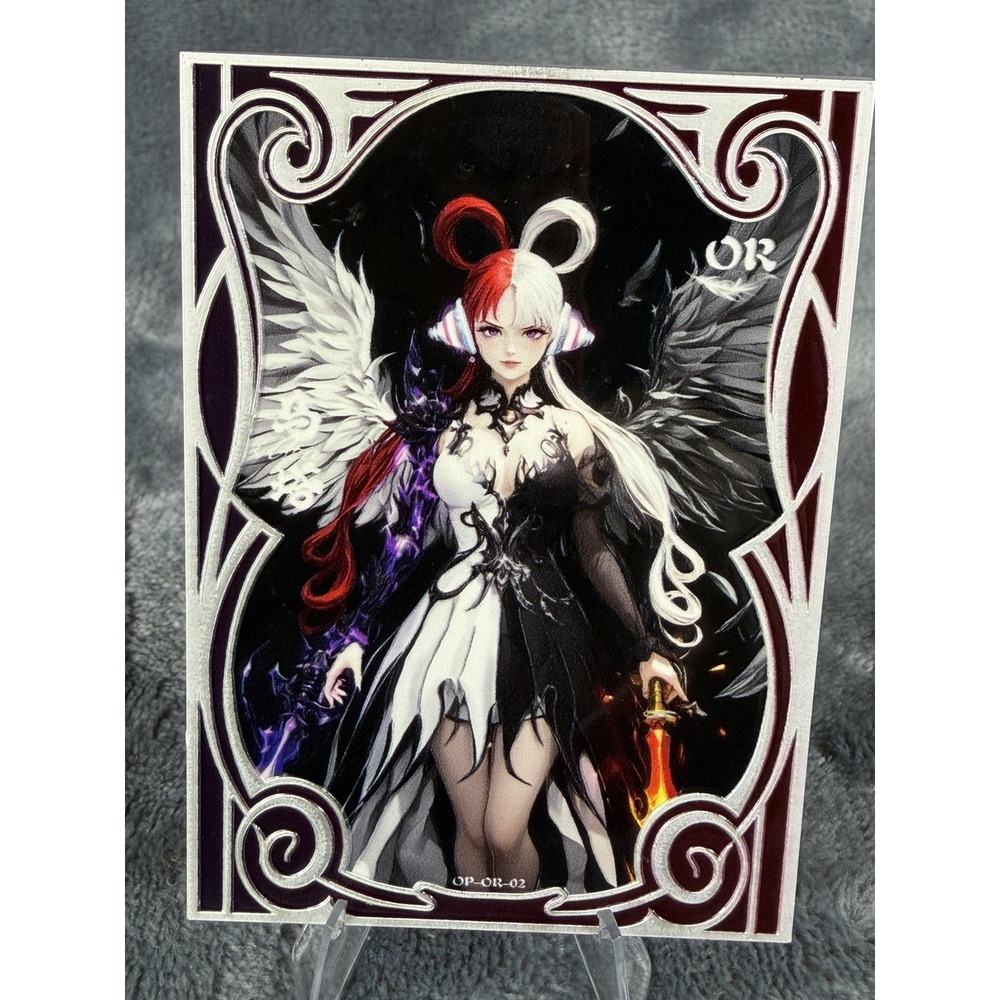 One Piece Uta OP-OR-02 Dark Fantasy Angel Warrior Waifu Art Card Enamel Frame